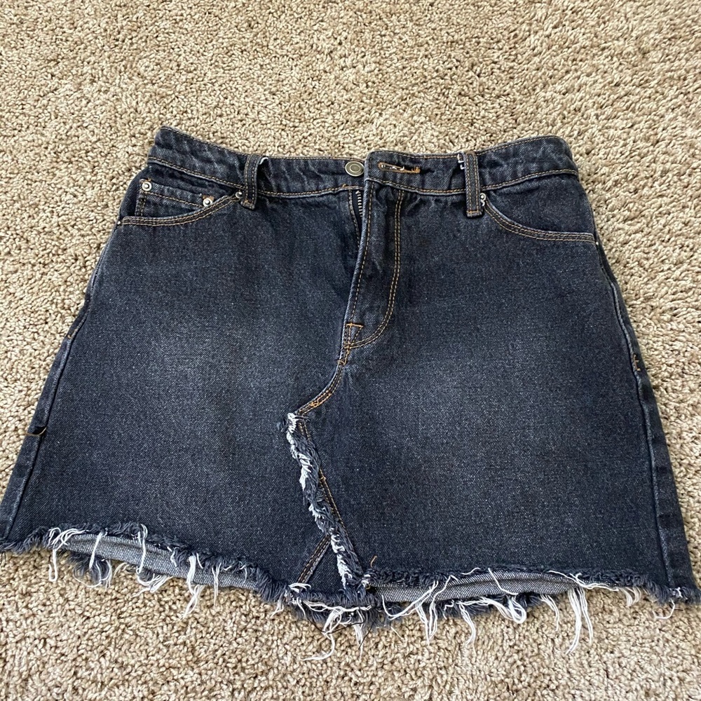 Black Jean Skirt